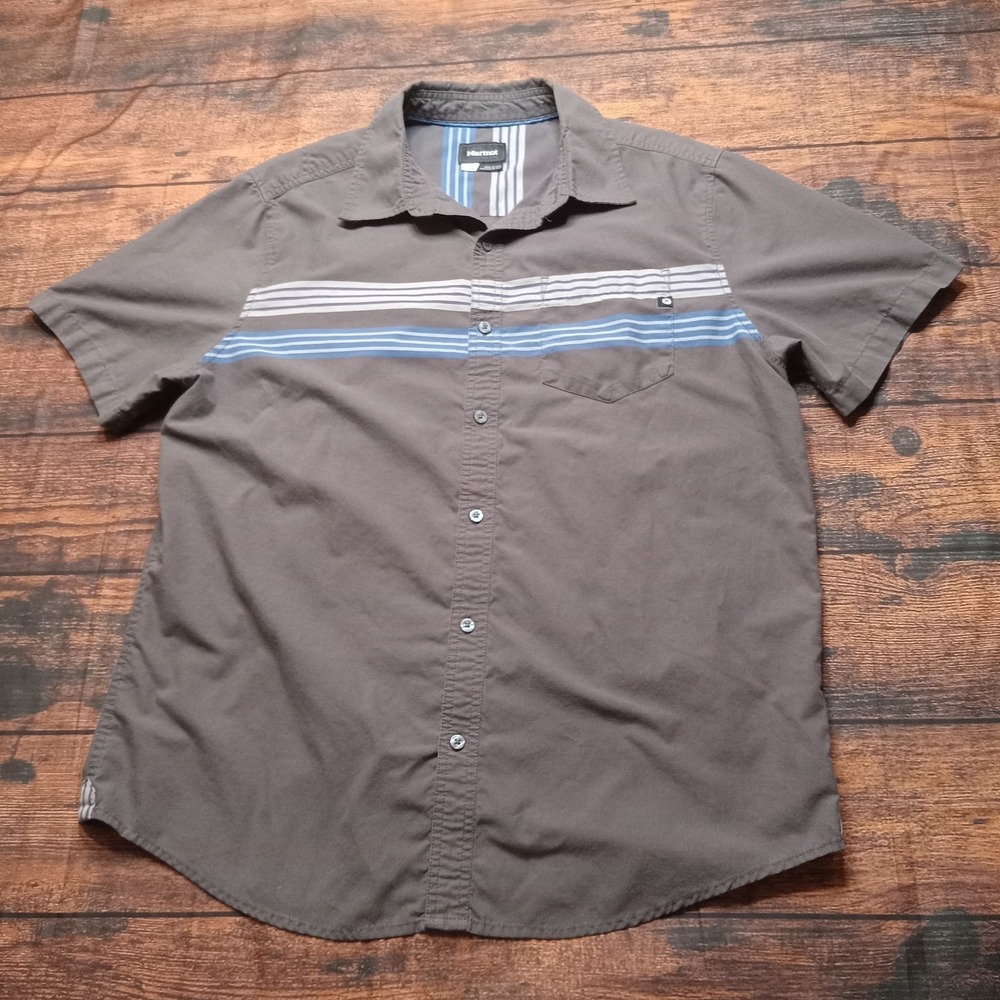 Marmot Men's Short Sleeve Button Up Shirt Size Large‎ Gray